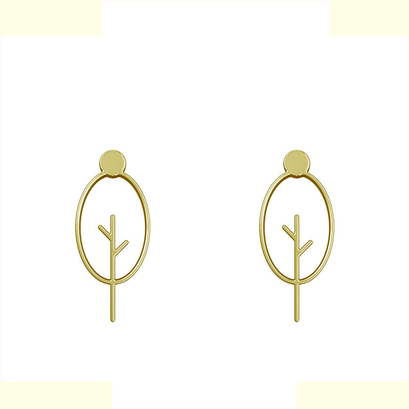 گوشواره طلا 18 عیار زنانه مدوپد مدل درخت کد GA1-15840 گوشواره طلا 18 عیار زنانه مدوپد مدل درخت کد GA1-15840