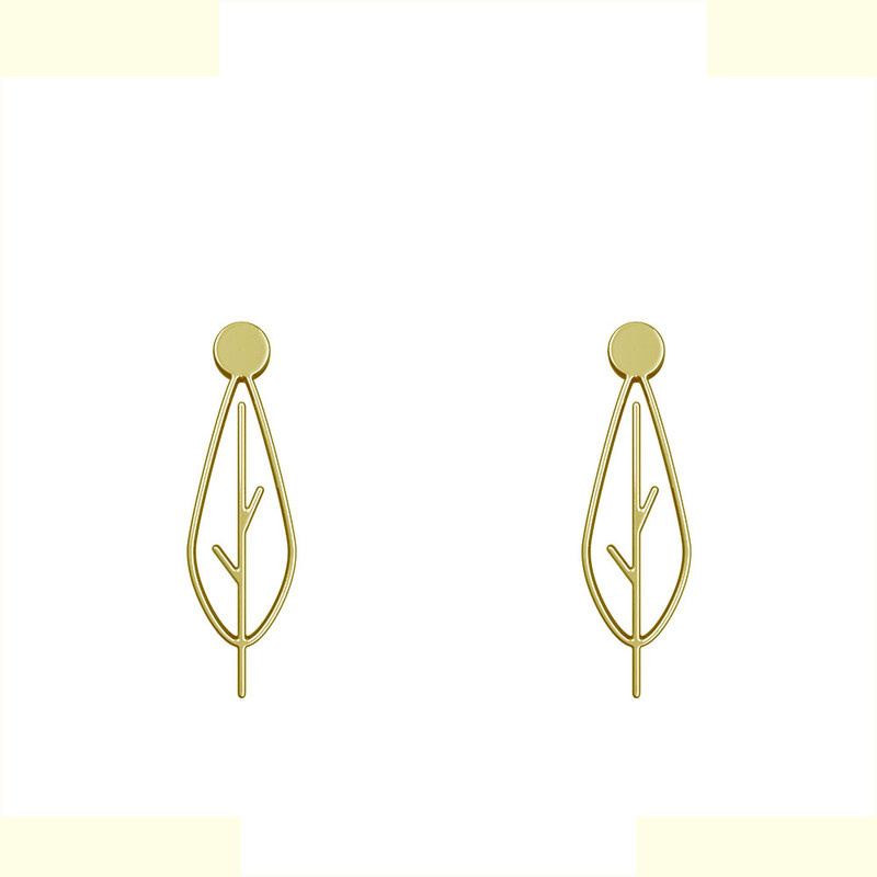 گوشواره طلا 18 عیار زنانه مدوپد مدل برگ کد GA1-15882 گوشواره طلا 18 عیار زنانه مدوپد مدل برگ کد GA1-15882