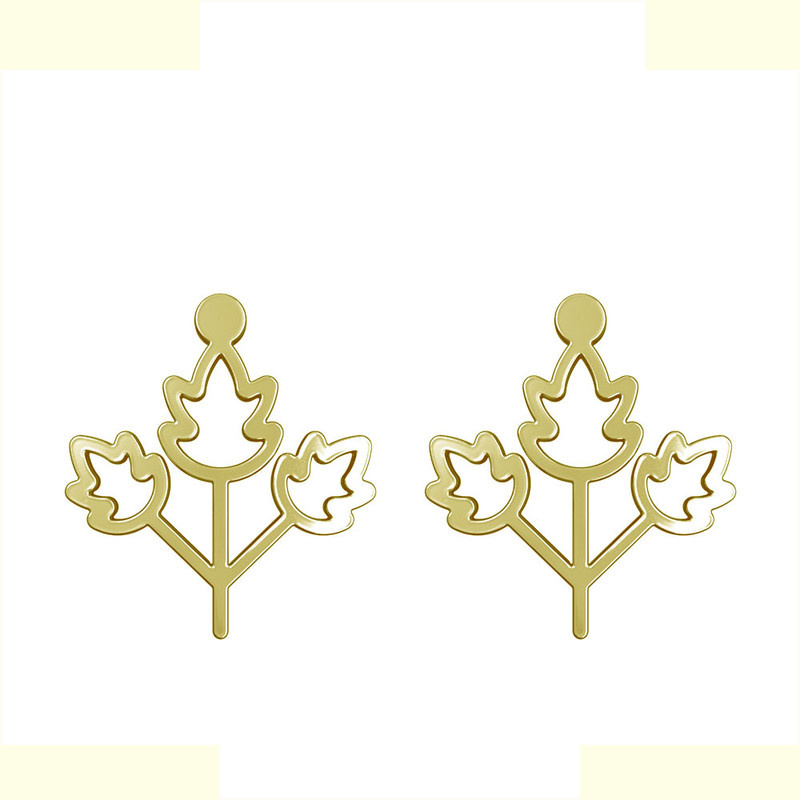 گوشواره طلا 18 عیار زنانه مدوپد مدل برگ کد GA1-15932 گوشواره طلا 18 عیار زنانه مدوپد مدل برگ کد GA1-15932