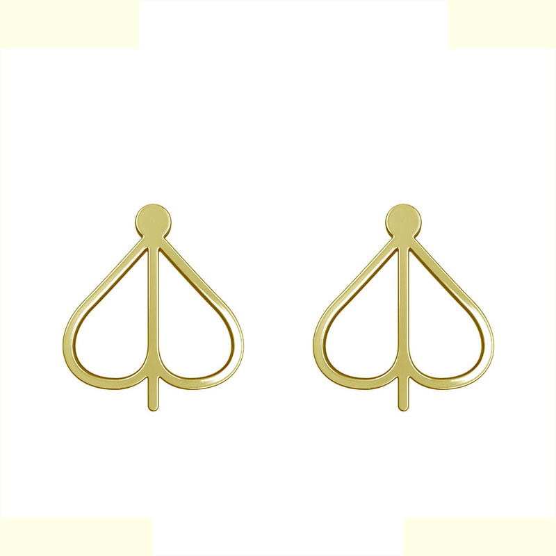 گوشواره طلا 18 عیار زنانه مدوپد مدل برگ کد GA1-15937