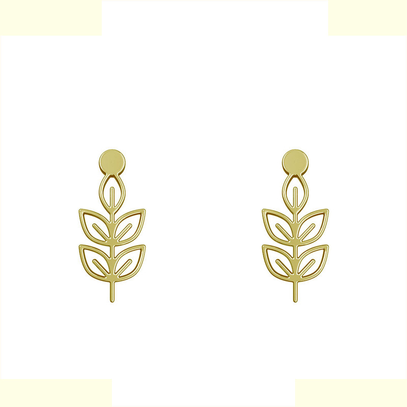 گوشواره طلا 18 عیار زنانه مدوپد مدل برگ کد GA1-15980