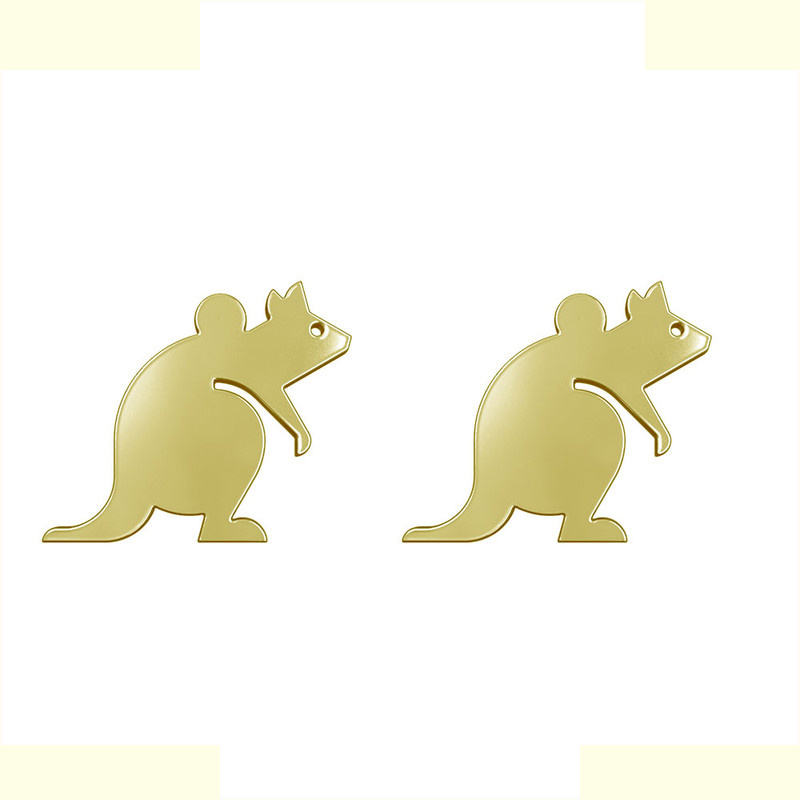 گوشواره طلا 18 عیار زنانه مدوپد مدل کانگرو کد GA1-16063