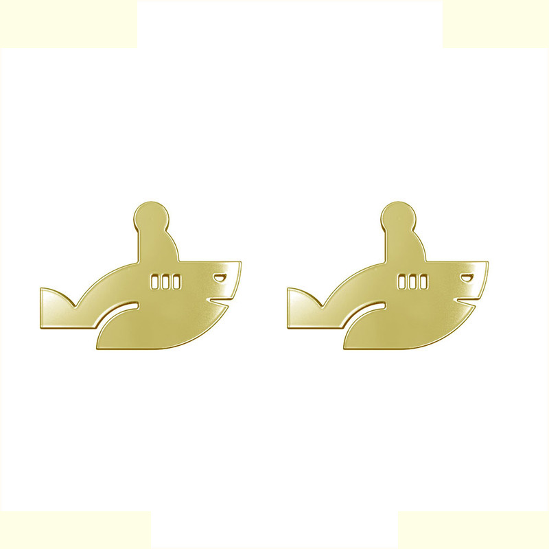 گوشواره طلا 18 عیار زنانه مدوپد مدل ماهی کد GA1-16064