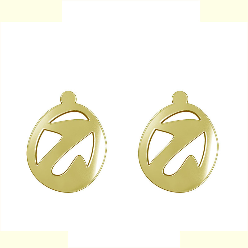 گوشواره طلا 18 عیار زنانه مدوپد مدل هندسی کد GA1-16150