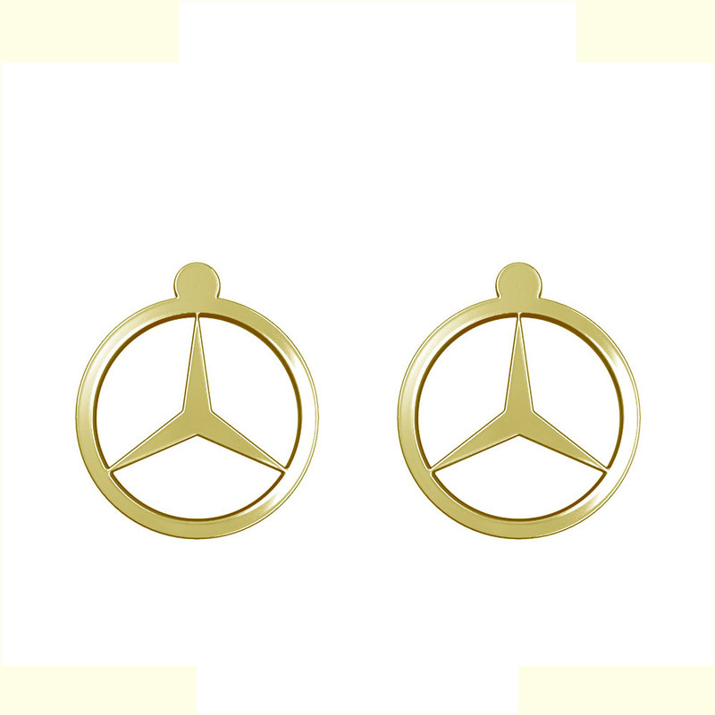 گوشواره طلا 18 عیار زنانه مدوپد مدل بنز کد GA1-16228