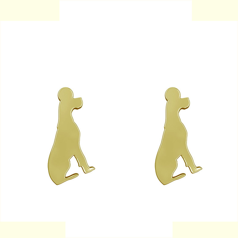 گوشواره طلا 18 عیار زنانه مدوپد مدل سگ کد GA1-16398