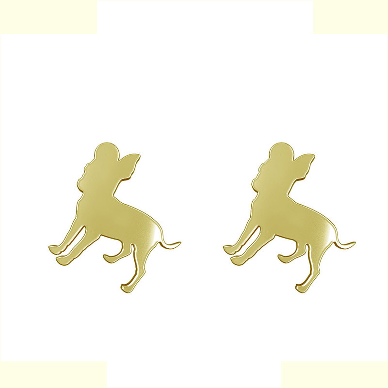 گوشواره طلا 18 عیار زنانه مدوپد مدل سگ کد GA1-16460