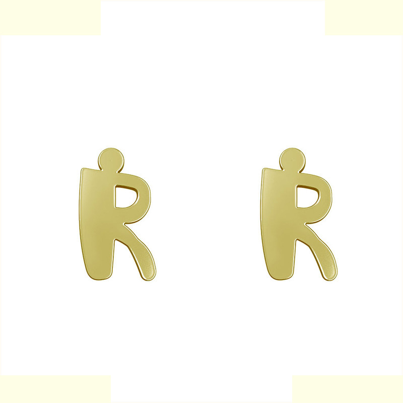 گوشواره طلا 18 عیار زنانه مدوپد مدل حرف R کد GA1-16649 گوشواره طلا 18 عیار زنانه مدوپد مدل حرف R کد GA1-16649