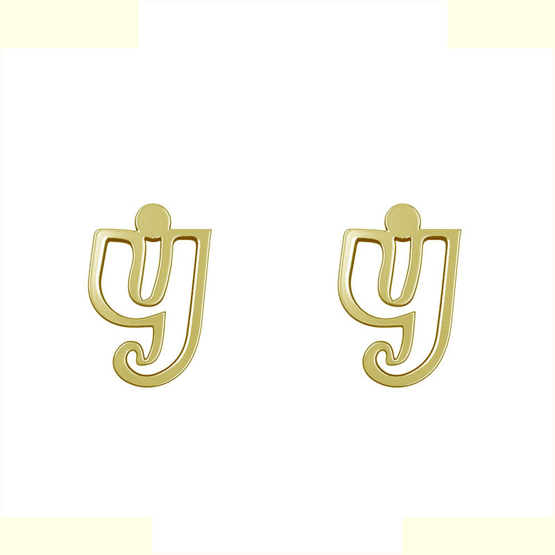 گوشواره طلا 18 عیار زنانه مدوپد مدل حرف Y کد GA1-16705 گوشواره طلا 18 عیار زنانه مدوپد مدل حرف Y کد GA1-16705