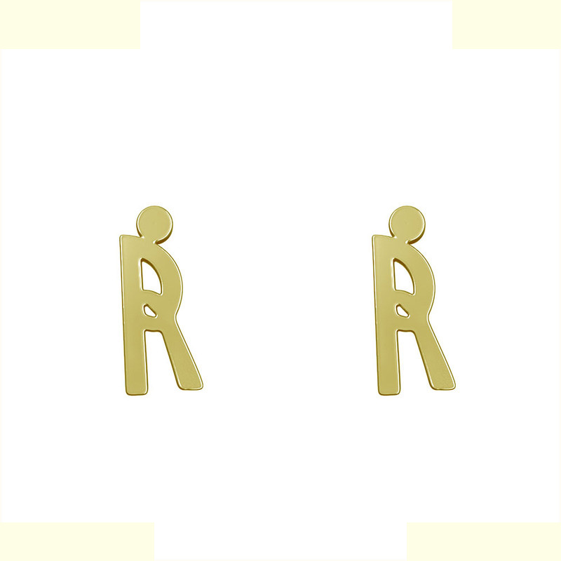 گوشواره طلا 18 عیار زنانه مدوپد مدل حرف R کد GA1-16750 گوشواره طلا 18 عیار زنانه مدوپد مدل حرف R کد GA1-16750