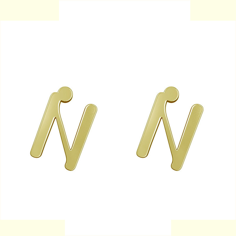 گوشواره طلا 18 عیار زنانه مدوپد مدل حرف N کد GA1-16794 گوشواره طلا 18 عیار زنانه مدوپد مدل حرف N کد GA1-16794