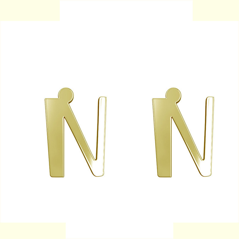 گوشواره طلا 18 عیار زنانه مدوپد مدل حرف N کد GA1-16848 گوشواره طلا 18 عیار زنانه مدوپد مدل حرف N کد GA1-16848