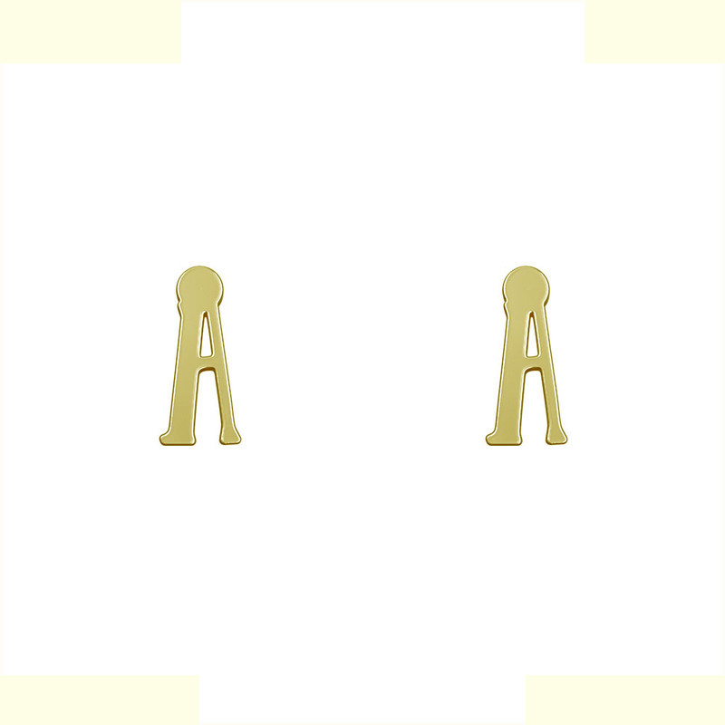 گوشواره طلا 18 عیار زنانه مدوپد مدل حرف A کد GA1-16939