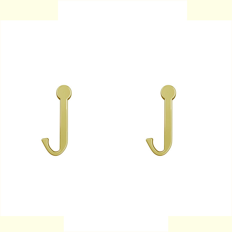 گوشواره طلا 18 عیار زنانه مدوپد مدل حرف J کد GA1-16948