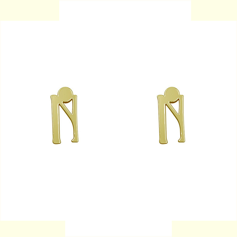 گوشواره طلا 18 عیار زنانه مدوپد مدل حرف N کد GA1-16952 گوشواره طلا 18 عیار زنانه مدوپد مدل حرف N کد GA1-16952