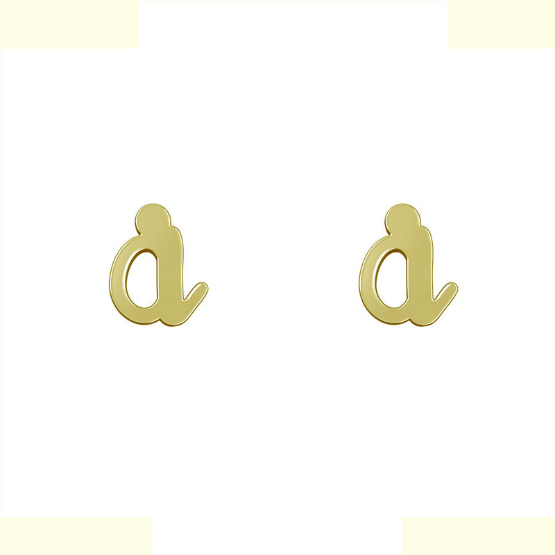 گوشواره طلا 18 عیار زنانه مدوپد مدل حرف A کد GA1-16991