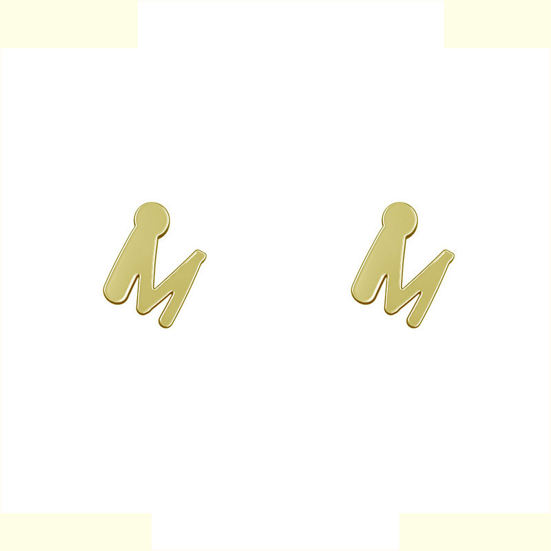 گوشواره طلا 18 عیار زنانه مدوپد مدل حرف M کد GA1-17003 گوشواره طلا 18 عیار زنانه مدوپد مدل حرف M کد GA1-17003