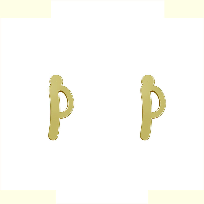 گوشواره طلا 18 عیار زنانه مدوپد مدل حرف P کد GA1-17006 گوشواره طلا 18 عیار زنانه مدوپد مدل حرف P کد GA1-17006