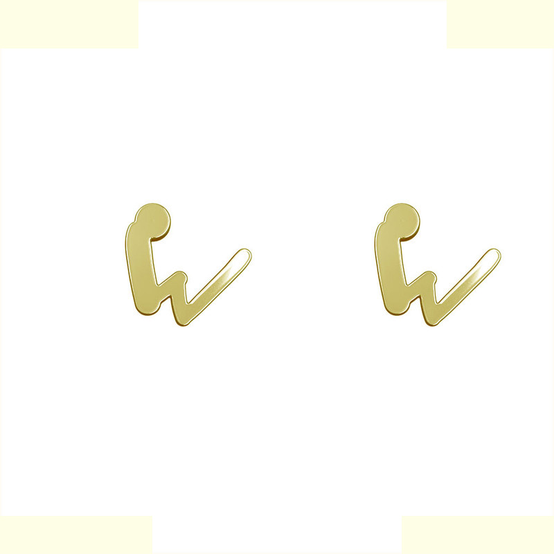 گوشواره طلا 18 عیار زنانه مدوپد مدل حرف W کد GA1-17014 گوشواره طلا 18 عیار زنانه مدوپد مدل حرف W کد GA1-17014