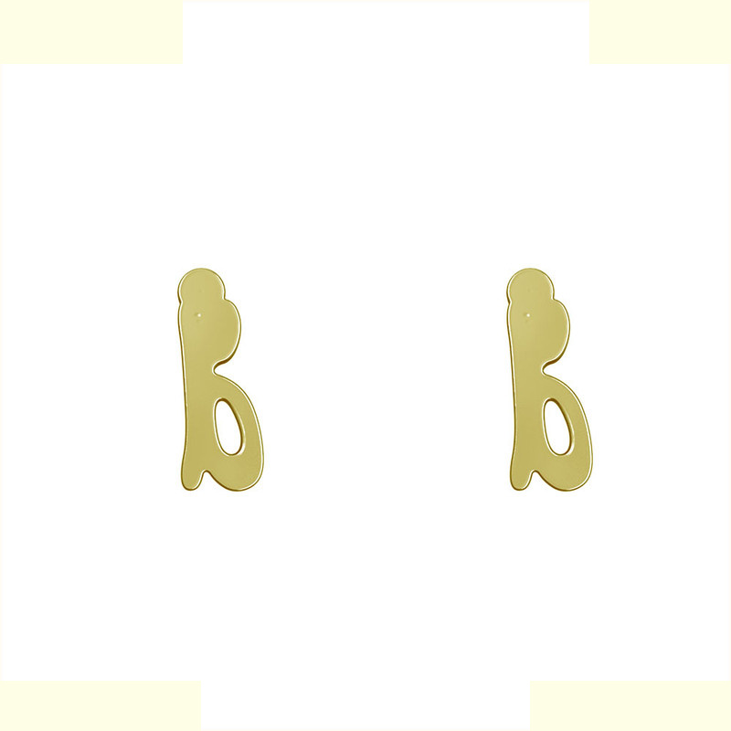 گوشواره طلا 18 عیار زنانه مدوپد مدل حرف B کد GA1-17070 گوشواره طلا 18 عیار زنانه مدوپد مدل حرف B کد GA1-17070