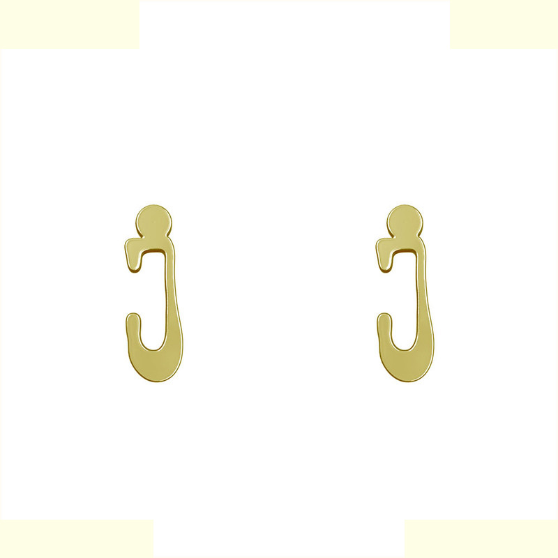 گوشواره طلا 18 عیار زنانه مدوپد مدل حرف J کد GA1-17078 گوشواره طلا 18 عیار زنانه مدوپد مدل حرف J کد GA1-17078