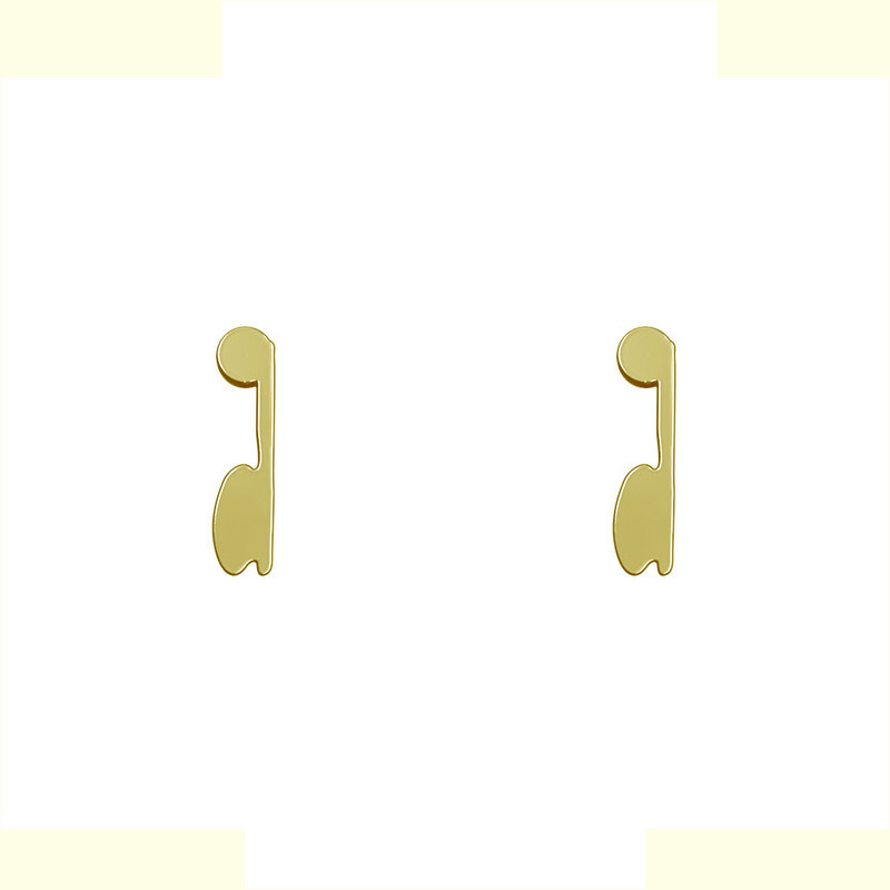 گوشواره طلا 18 عیار زنانه مدوپد مدل حرف D کد GA1-17098