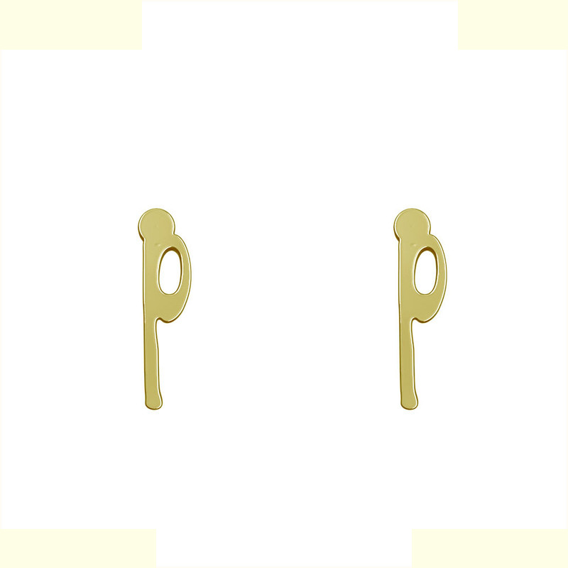 گوشواره طلا 18 عیار زنانه مدوپد مدل حرف P کد GA1-17103 گوشواره طلا 18 عیار زنانه مدوپد مدل حرف P کد GA1-17103