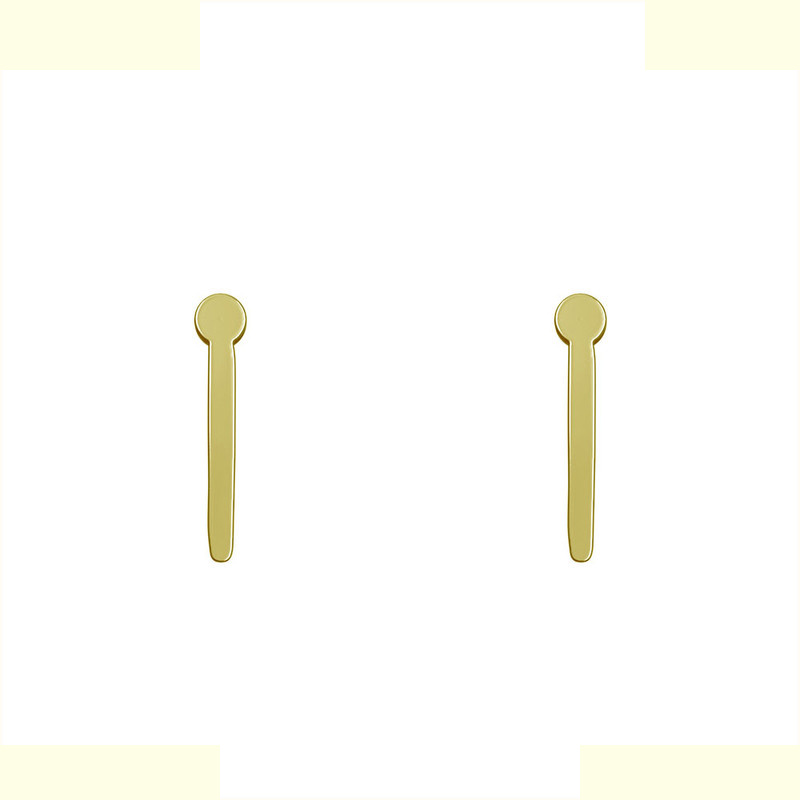 گوشواره طلا 18 عیار زنانه مدوپد مدل حرف I کد GA1-17181