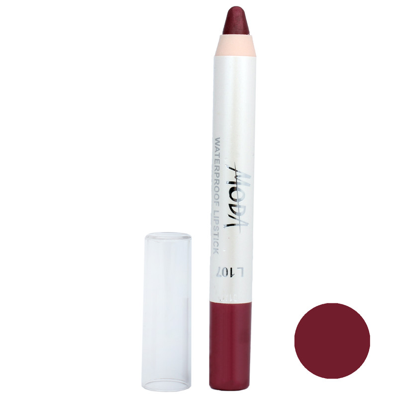 رژ لب مدادی مودا مدل waterproof lipstick شماره 107 رژ لب مدادی مودا مدل waterproof lipstick شماره 107