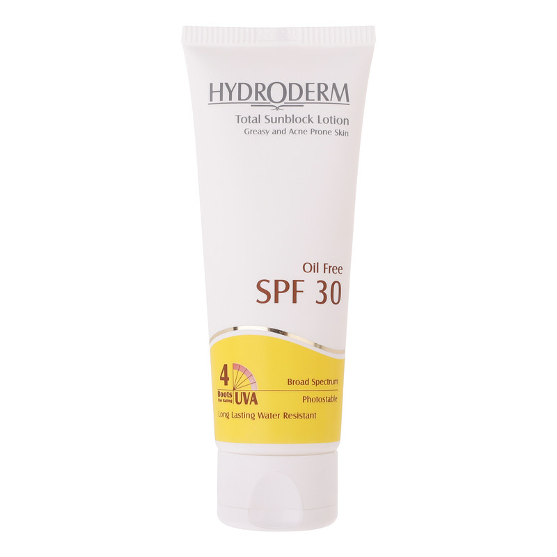 لوسیون ضدآفتاب هیدرودرم سری فاقد چربی SPF30، حجم 75 میلیلیتر لوسیون ضدآفتاب هیدرودرم سری فاقد چربی SPF30، حجم 75 میلیلیتر