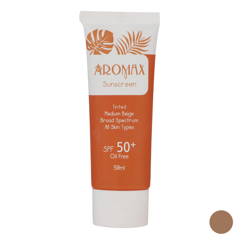 کرم ضد آفتاب رنگی آرومکس SPF 50 مدل Tinted مناسب انواع پوست حجم 50 میلیلیتر کرم ضد آفتاب رنگی آرومکس SPF 50 مدل Tinted مناسب انواع پوست حجم 50 میلیلیتر