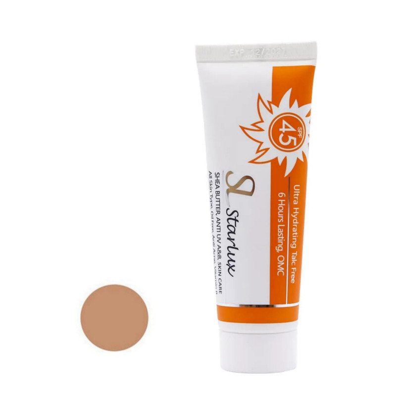 کرم ضد آفتاب رنگی استار لوکس SPF 45 مدل DB مناسب انواع پوست حجم 40 میلیلیتر کرم ضد آفتاب رنگی استار لوکس SPF 45 مدل DB مناسب انواع پوست حجم 40 میلیلیتر