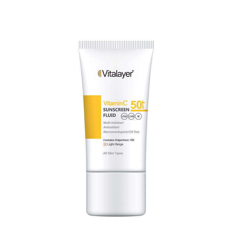 فلوئید ضدآفتاب رنگی ویتالیر، 50 SPF، مدل Vitamin C، مناسب انواع پوست تنالیته رنگ متوسط و حجم 50 میلیلیتر، ضد آب، محافظت کننده در برابر اشعه UVA، UVB، IR، آنتیاکسیدان، فاقد چربی و پارابن، ضد لک، آبرسان، دارای فرمولاسیون غیرکومدونزا، با ماندگاری 2 ساعته فلوئید ضدآفتاب رنگی ویتالیر، 50 SPF، مدل Vitamin C، مناسب انواع پوست تنالیته رنگ متوسط و حجم 50 میلیلیتر، ضد آب، محافظت کننده در برابر اشعه UVA، UVB، IR، آنتیاکسیدان، فاقد چربی و پارابن، ضد لک، آبرسان، دارای فرمولاسیون غیرکومدونزا، با ماندگاری 2 ساعته