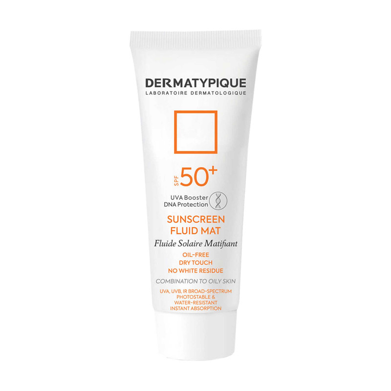 فلوئید ضدآفتاب بیرنگ درماتیپیک SPF50 مدل Fluid mat، مناسب پوستهای چرب و مختلط، حجم 40 میلیلیتر فلوئید ضدآفتاب بیرنگ درماتیپیک SPF50 مدل Fluid mat، مناسب پوستهای چرب و مختلط، حجم 40 میلیلیتر