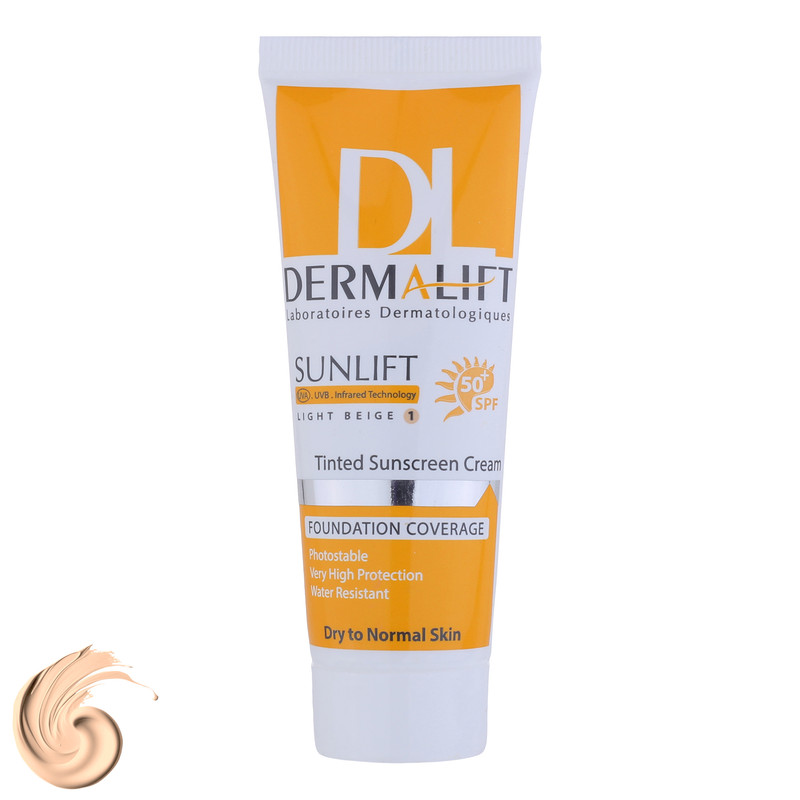 کرم ضد آفتاب رنگی درمالیفت، SPF50، مدل سانلیفت، مناسب پوست خشک و معمولی تنالیته رنگ روشن و حجم 40 میلیلیتر، محافظت کننده در برابر اشعه UVA، UVB و IR، مقاوم در برابر آب، دارای فرمولاسیون شیمیایی، با ماندگاری 3 ساعته کرم ضد آفتاب رنگی درمالیفت، SPF50، مدل سانلیفت، مناسب پوست خشک و معمولی تنالیته رنگ روشن و حجم 40 میلیلیتر، محافظت کننده در برابر اشعه UVA، UVB و IR، مقاوم در برابر آب، دارای فرمولاسیون شیمیایی، با ماندگاری 3 ساعته