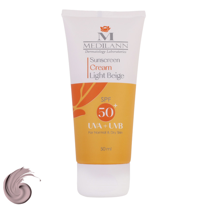 کرم ضدآفتاب رنگی مدیلن SPF50، مناسب پوستهای خشک، حجم 50 میلیلیتر کرم ضدآفتاب رنگی مدیلن SPF50، مناسب پوستهای خشک، حجم 50 میلیلیتر