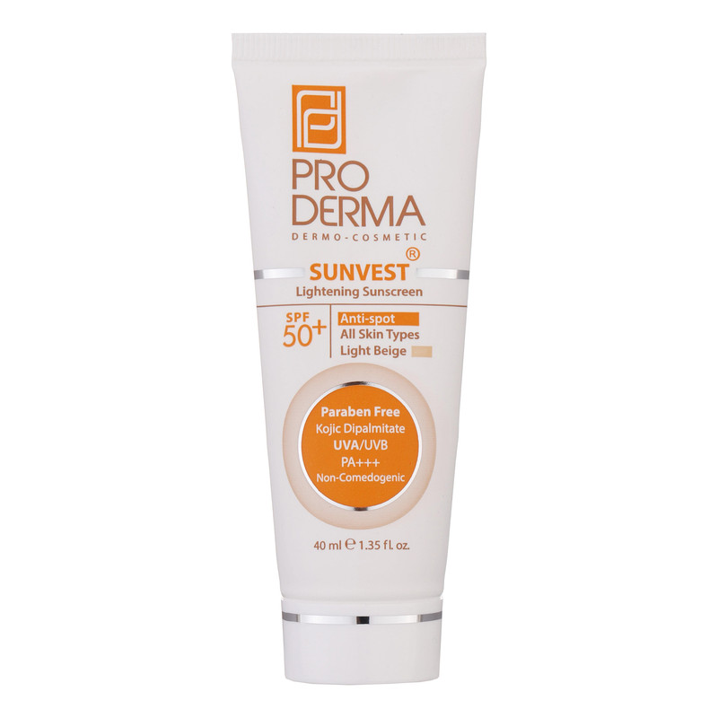 کرم ضدآفتاب رنگی پرودرما مدل SPF50 مناسب انواع پوست، حجم 40 میلیلیتر کرم ضدآفتاب رنگی پرودرما مدل SPF50 مناسب انواع پوست، حجم 40 میلیلیتر