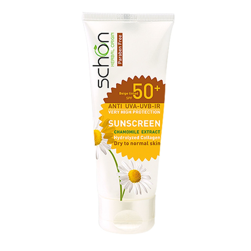 کرم ضد آفتاب رنگی شون SPF50 مدل Chamomile extract مناسب پوست های خشک و معمولی حجم 50 میلی لیتر کرم ضد آفتاب رنگی شون SPF50 مدل Chamomile extract مناسب پوست های خشک و معمولی حجم 50 میلی لیتر