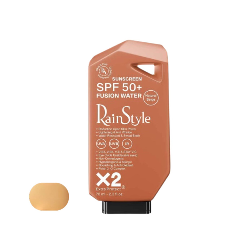 کرم ضدآفتاب رنگی رین استایل، SPF50، مدل فیوژن واتر، مناسب انواع پوست با تنالیته متوسط و حجم 70 میلیلیتر، ضد آب، محافظتکننده در برابر اشعههای UVA و UVB، غیر کومدونزا و فاقد پارابن، الکل و چربی، ضد چروک، با ماندگاری 5 ساعته کرم ضدآفتاب رنگی رین استایل، SPF50، مدل فیوژن واتر، مناسب انواع پوست با تنالیته متوسط و حجم 70 میلیلیتر، ضد آب، محافظتکننده در برابر اشعههای UVA و UVB، غیر کومدونزا و فاقد پارابن، الکل و چربی، ضد چروک، با ماندگاری 5 ساعته