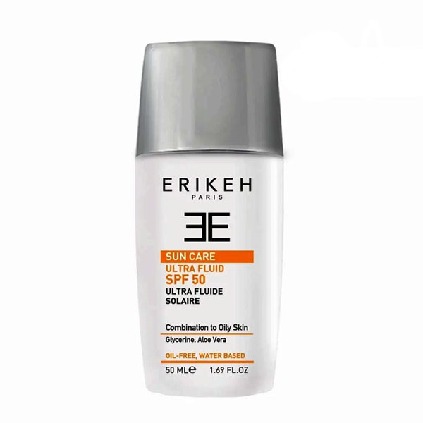 لوسیون ضد آفتاب بدون رنگ اریکه SPF 50 مدل اولترا مناسب برای انواع پوست حجم 50 میلی لیتر لوسیون ضد آفتاب بدون رنگ اریکه SPF 50 مدل اولترا مناسب برای انواع پوست حجم 50 میلی لیتر