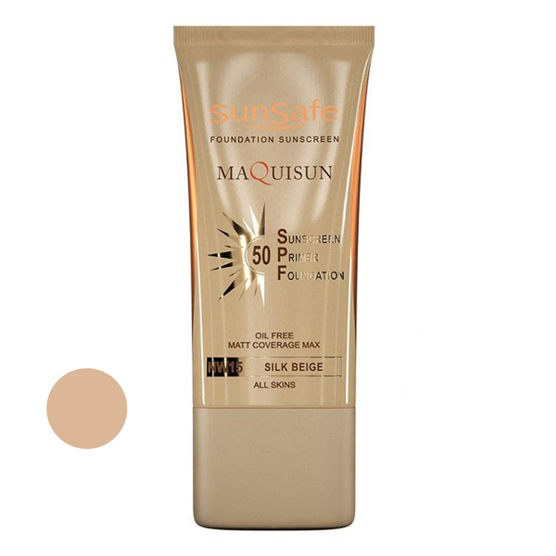 کرم ضد آفتاب رنگی سانسیف، 50 SPF، مدل MAQUISUN NW15، مناسب انواع پوست تنالیته با متوسط و حجم 40 میلیلیتر، محافظتکننده در برابر اشعههای UVA و UVB، بدون عطر، محافظتکننده پوست در برابر مواد آلرژیزا، دارای فرمولاسیون بدون چربی، با ماندگاری 2 ساعته کرم ضد آفتاب رنگی سانسیف، 50 SPF، مدل MAQUISUN NW15، مناسب انواع پوست تنالیته با متوسط و حجم 40 میلیلیتر، محافظتکننده در برابر اشعههای UVA و UVB، بدون عطر، محافظتکننده پوست در برابر مواد آلرژیزا، دارای فرمولاسیون بدون چربی، با ماندگاری 2 ساعته