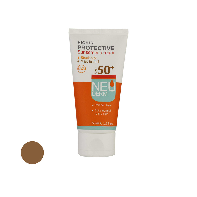 کرم ضد آفتاب رنگی نئودرم +SPF50 مدل Highly Protective مناسب پوست های انواع پوست حجم 50 میلی لیتر کرم ضد آفتاب رنگی نئودرم +SPF50 مدل Highly Protective مناسب پوست های انواع پوست حجم 50 میلی لیتر