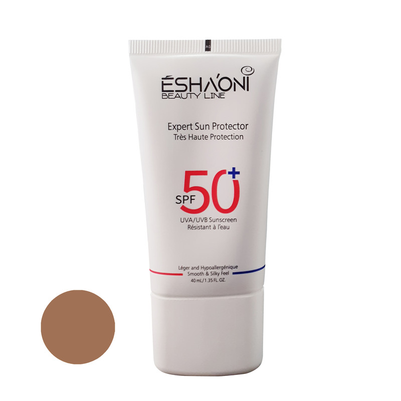 فلوئید ضد آفتاب رنگی اشااونی SPF50 مدل  03 مناسب پوست های چرب و آکنه دار حجم 40 میلیلیتر