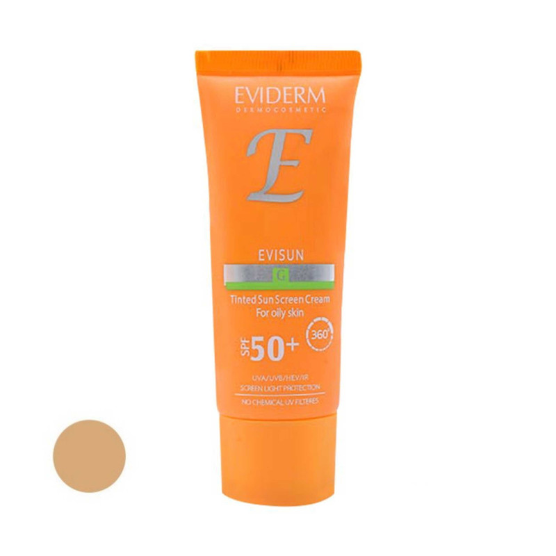 کرم ضد آفتاب رنگی اویدرم SPF50 مدل Evisun مناسب پوست های چرب حجم 40 میلی لیتر کرم ضد آفتاب رنگی اویدرم SPF50 مدل Evisun مناسب پوست های چرب حجم 40 میلی لیتر