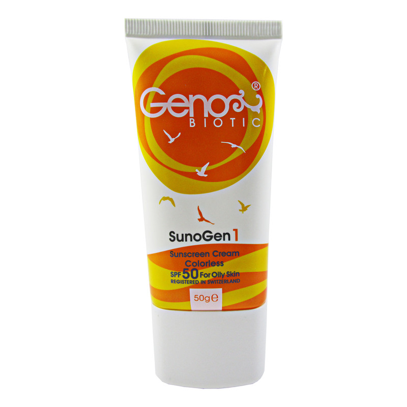 کرم ضد آفتاب بدون رنگ ژنو بایوتیک SPF 50 مدل Sun1 مناسب پوست های چرب حجم 50 میلی لیتر کرم ضد آفتاب بدون رنگ ژنو بایوتیک SPF 50 مدل Sun1 مناسب پوست های چرب حجم 50 میلی لیتر