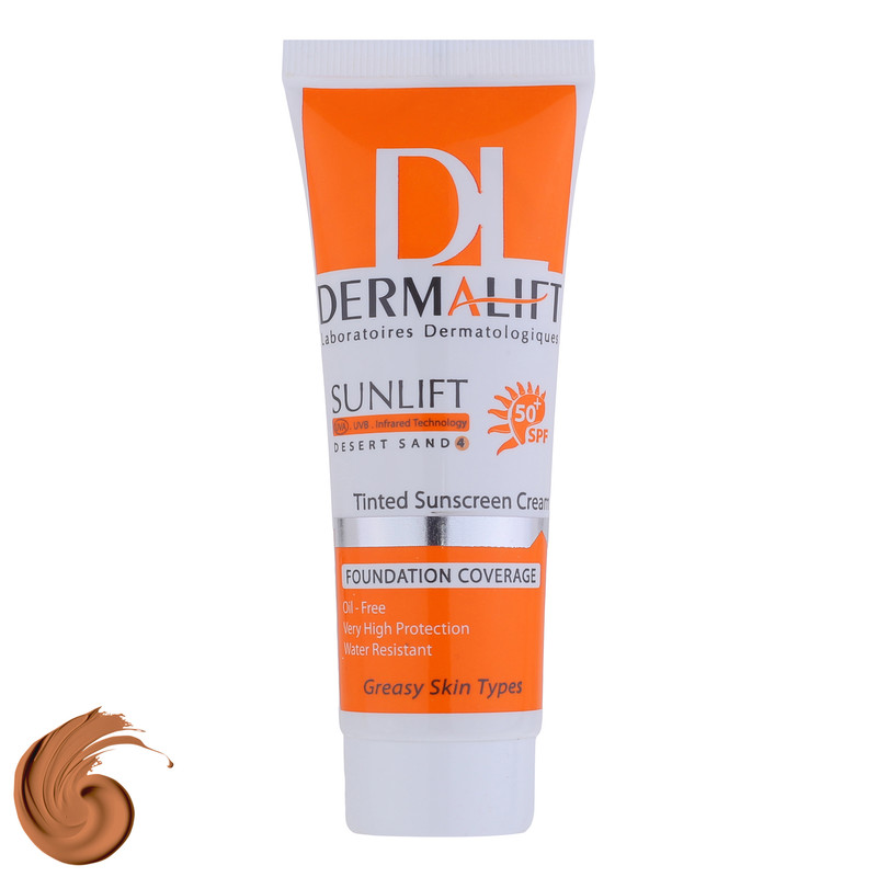 کرم ضد آفتاب رنگی درمالیفت مدل سانلیفت SPF 50 حاوی محافظ UVA و UVBمناسب پوستهای چرب حجم 40 میلیلیتر کرم ضد آفتاب رنگی درمالیفت مدل سانلیفت SPF 50 حاوی محافظ UVA و UVBمناسب پوستهای چرب حجم 40 میلیلیتر