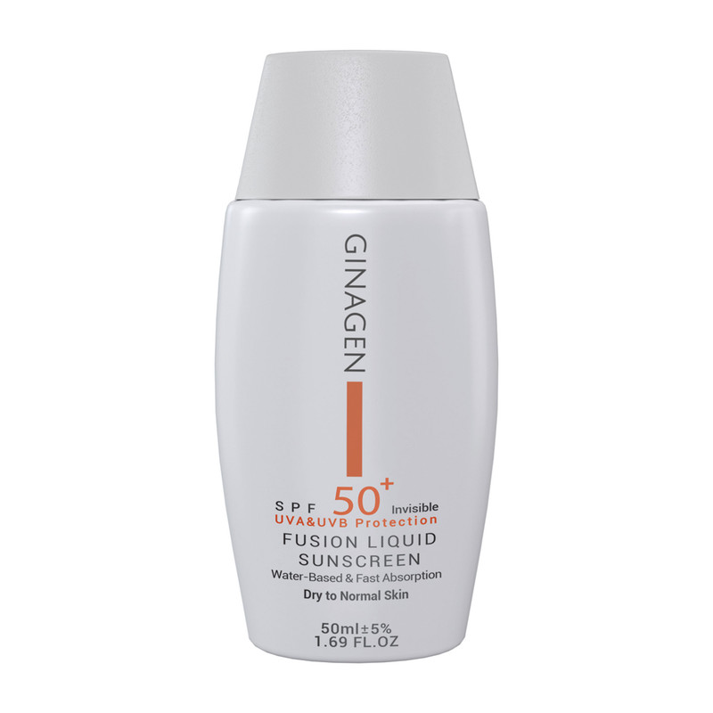 کرم ضد آفتاب بدون رنگ ژیناژن SPF 50 مدل Fusion Liquid مناسب پوستهای خشک و معمولی حجم 50 میلیلیتر کرم ضد آفتاب بدون رنگ ژیناژن SPF 50 مدل Fusion Liquid مناسب پوستهای خشک و معمولی حجم 50 میلیلیتر