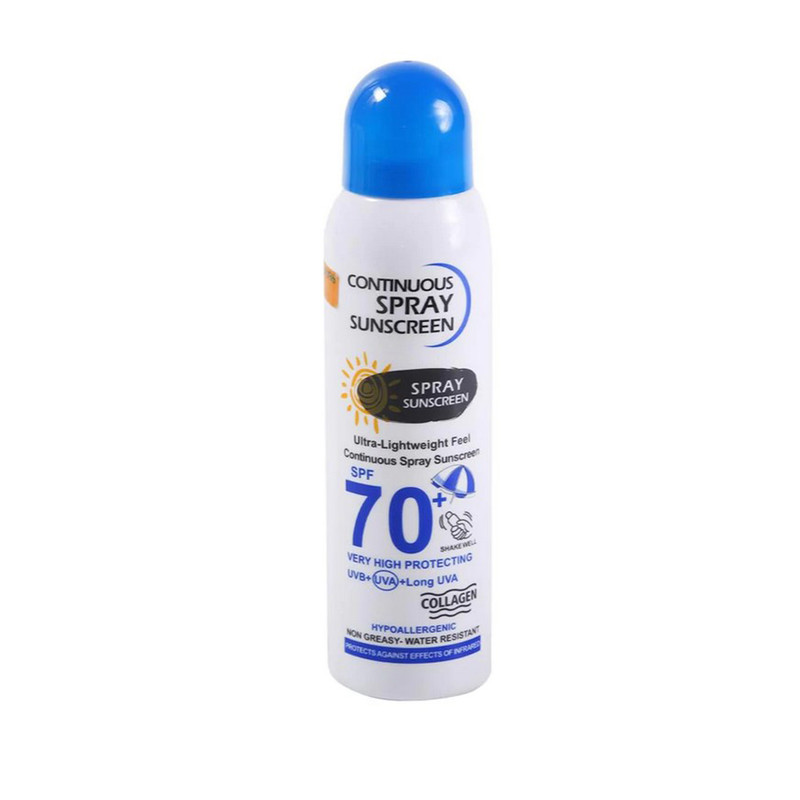 اسپری ضدآفتاب بیرنگ وکالی مدل SPF70 مناسب انواع پوست، حجم 230 میلیلیتر اسپری ضدآفتاب بیرنگ وکالی مدل SPF70 مناسب انواع پوست، حجم 230 میلیلیتر