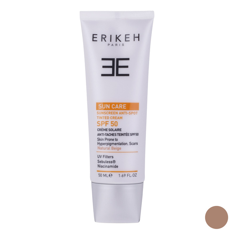 کرم ضد آفتاب رنگی اریکه SPF50 مدل Anti-Spot مناسب انواع پوست حجم 50 میلیلیتر کرم ضد آفتاب رنگی اریکه SPF50 مدل Anti-Spot مناسب انواع پوست حجم 50 میلیلیتر