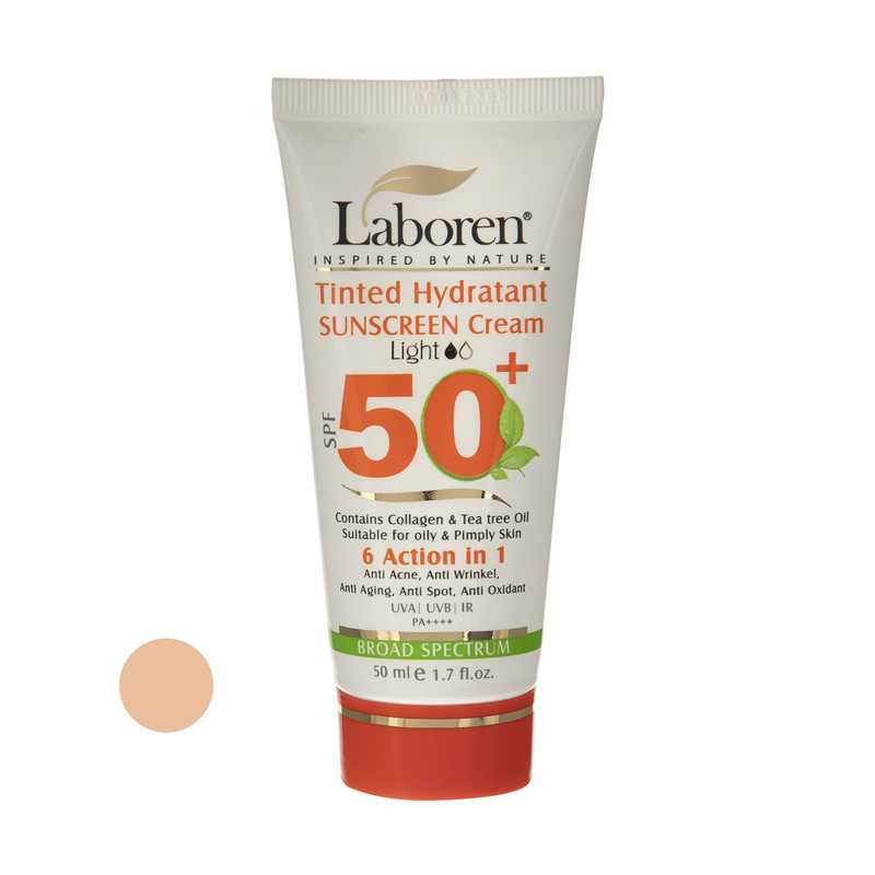 کرم ضد آفتاب رنگی لابورن +SPF50 کد 01 حجم 50 مناسب پوست های چرب حجم 50 میلیلیتر کرم ضد آفتاب رنگی لابورن +SPF50 کد 01 حجم 50 مناسب پوست های چرب حجم 50 میلیلیتر